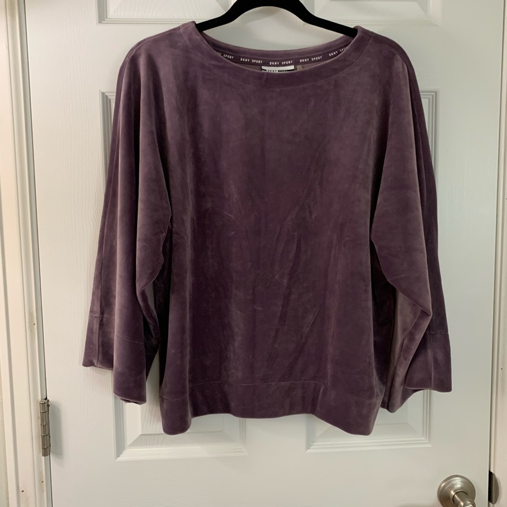 DKNY Sport Purple Bell Sleeve Top